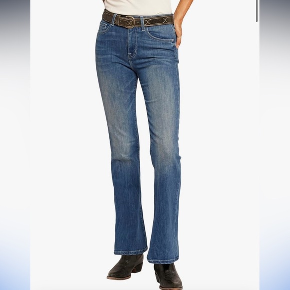Current/Elliott Blue Boot Cut Jeans with Stretch
